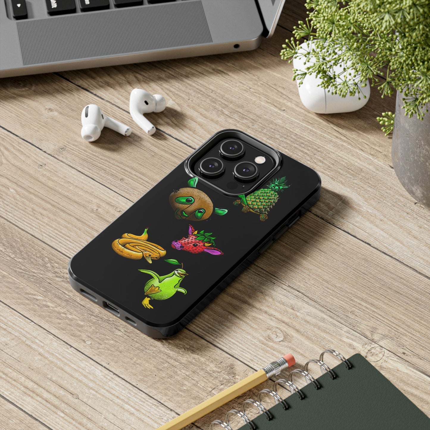 Colorful Animal Design Tough Phone Case - Unique Protection for Wildlife Lovers