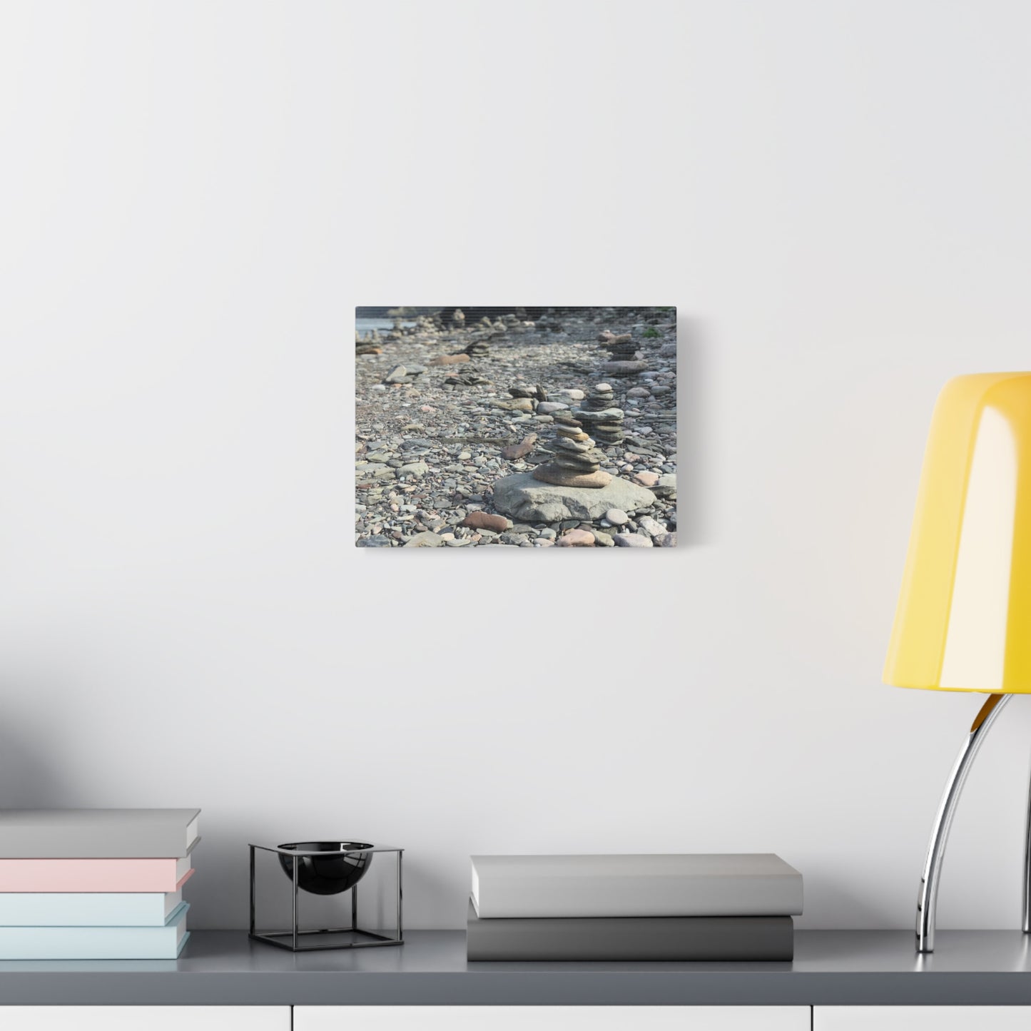 Serene Rock Balancing Canvas Art - 1.25" Matte Stretched Wall Décor