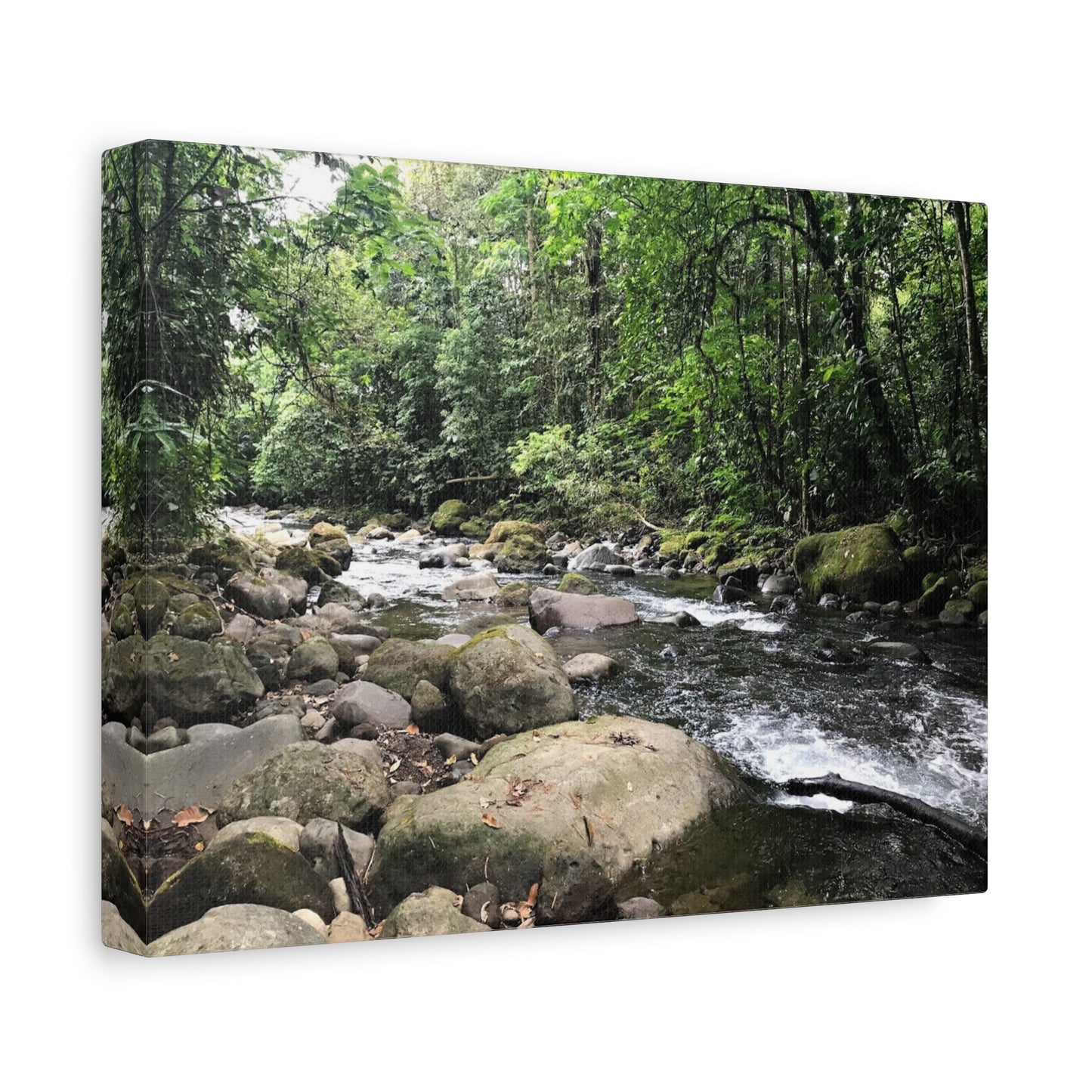 Serene Nature Canvas Wall Art – Tranquil River Landscape, 1.25" Stretched Print