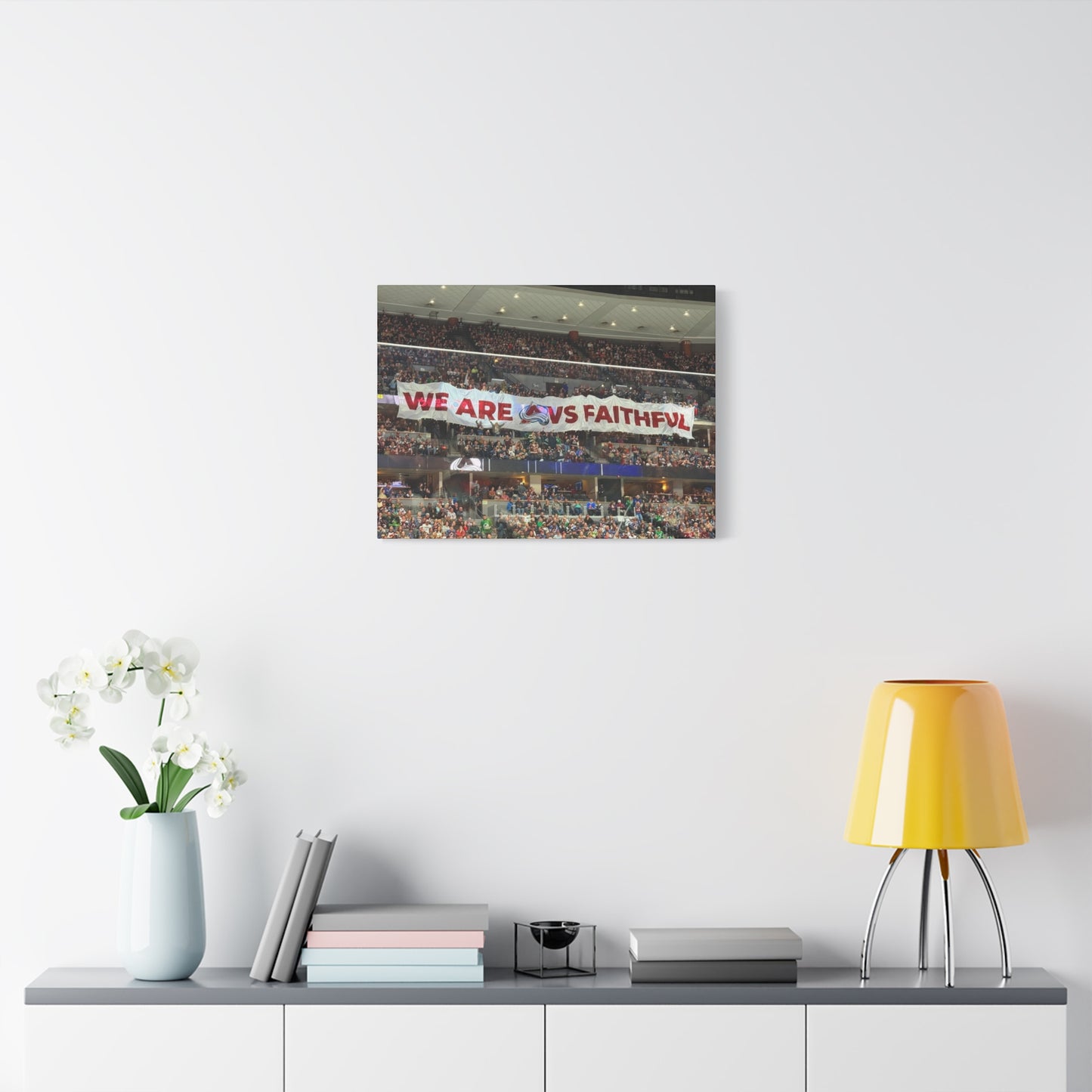 Stretched Canvas Wall Art - "We Are vs Faithful" - Colorado Avalanche - Ball Arena