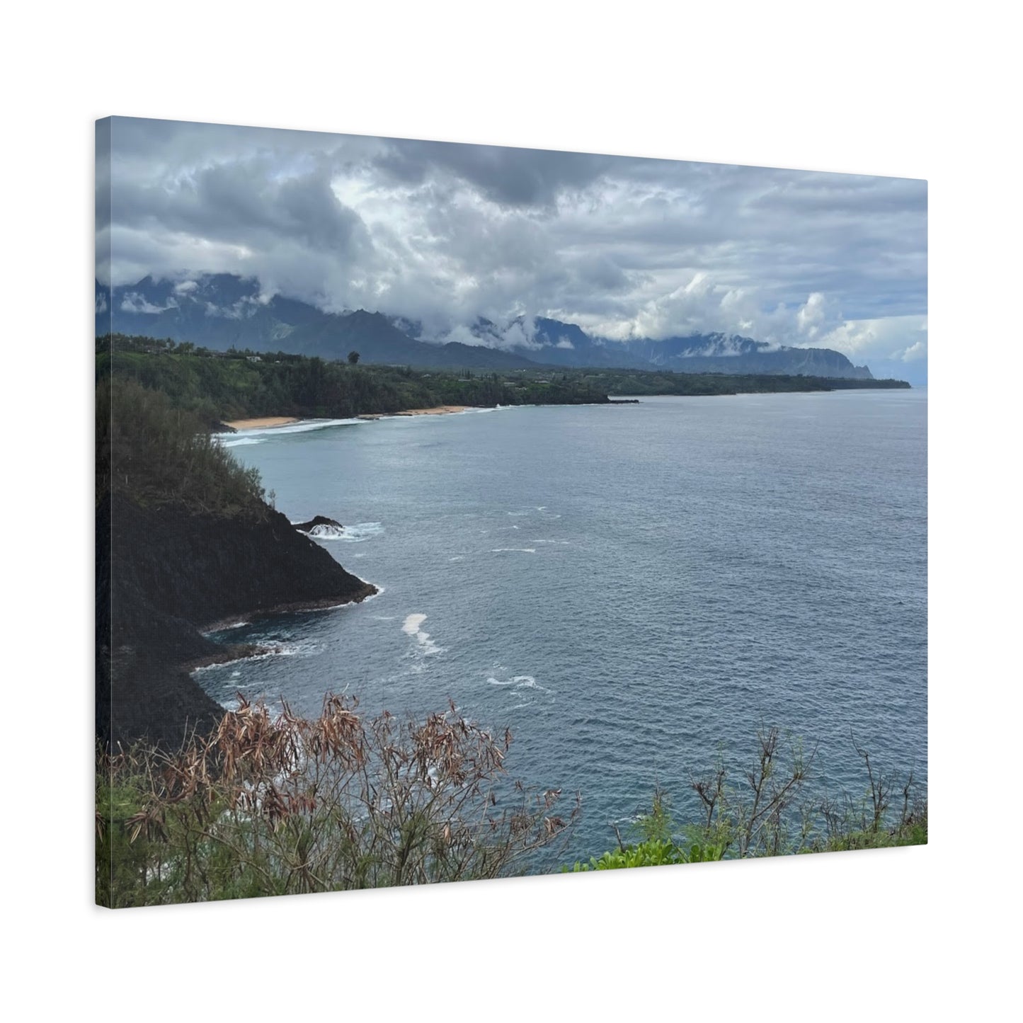 Coastal Landscape Canvas Wall Art - Tranquil Ocean View