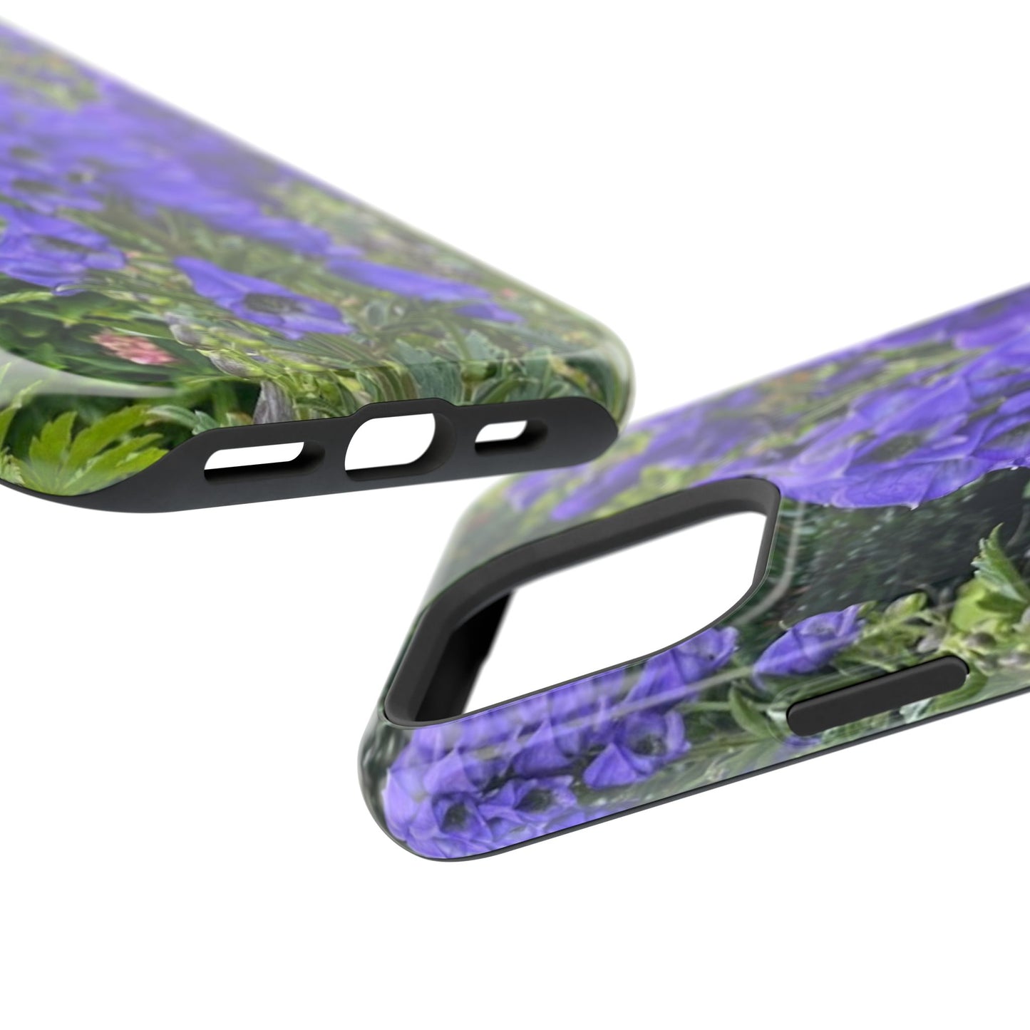 Floral Magnetic Tough Case - Vibrant Purple Flower Design for Resilience and Style