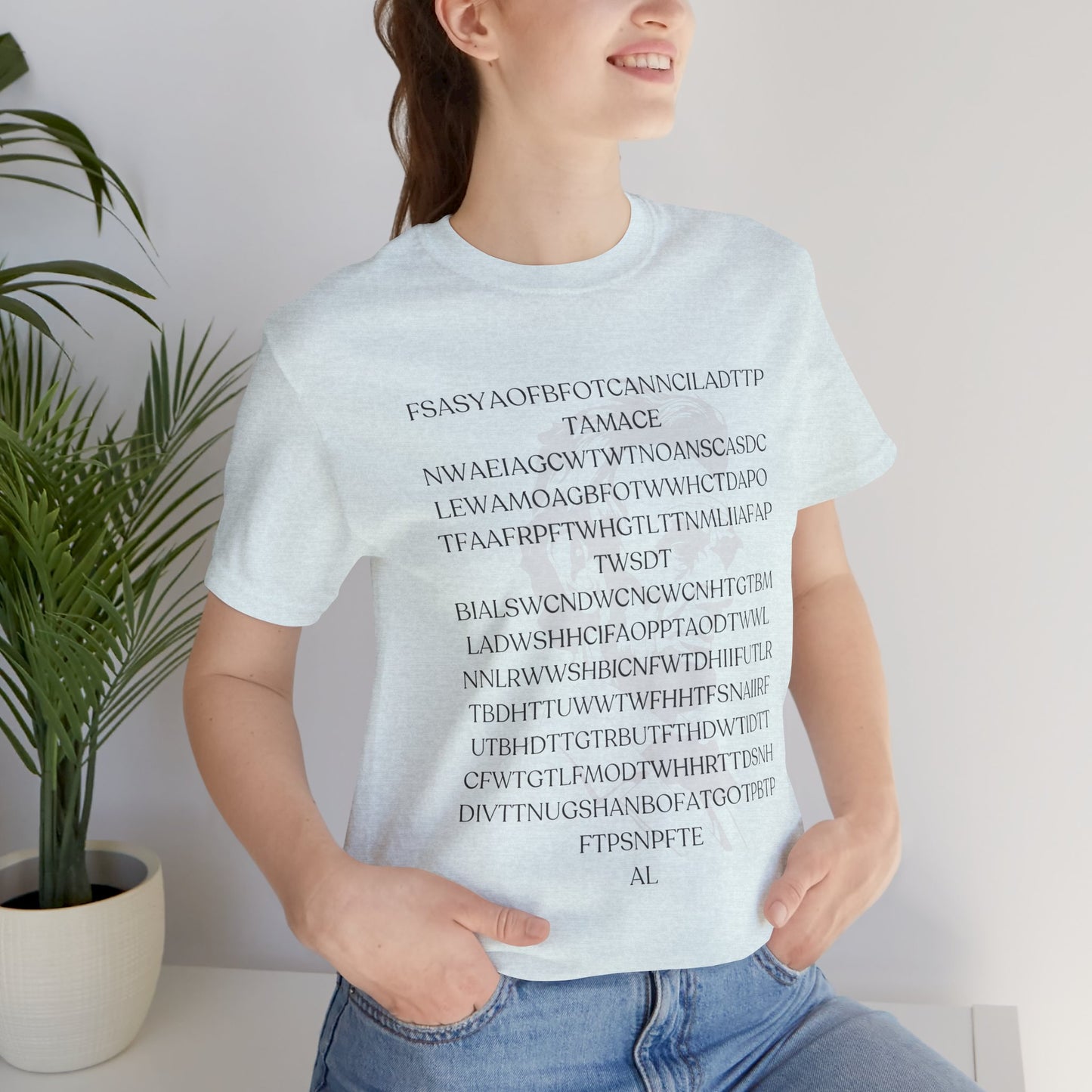 Lincoln's Gettysburg Address Unisex Jersey Short Sleeve Tee with Text Design