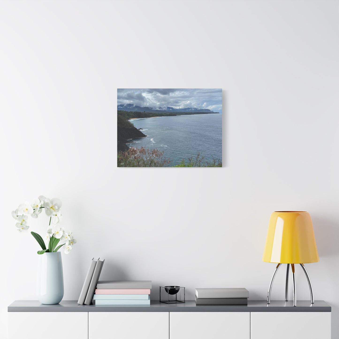 Coastal Landscape Canvas Wall Art - Tranquil Ocean View