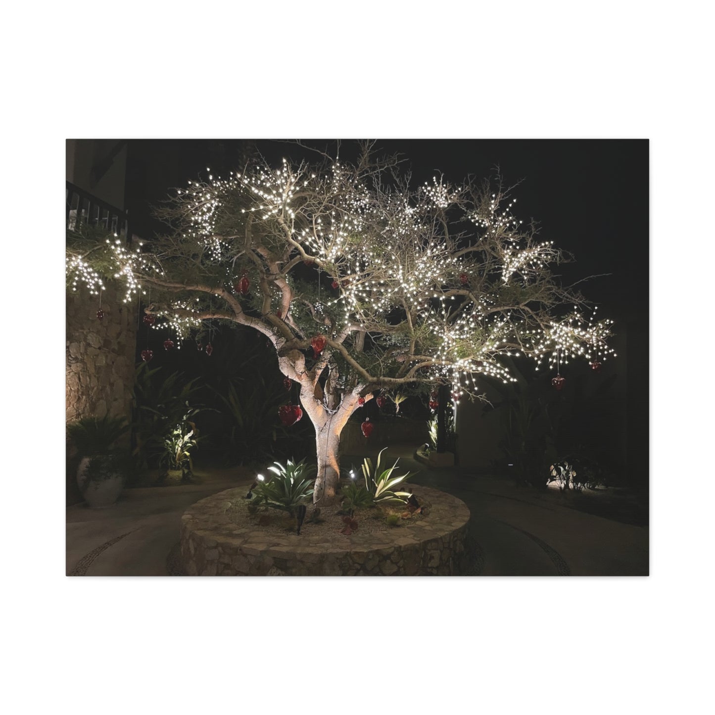 Holiday Canvas Art: Illuminated Tree Wall Decor