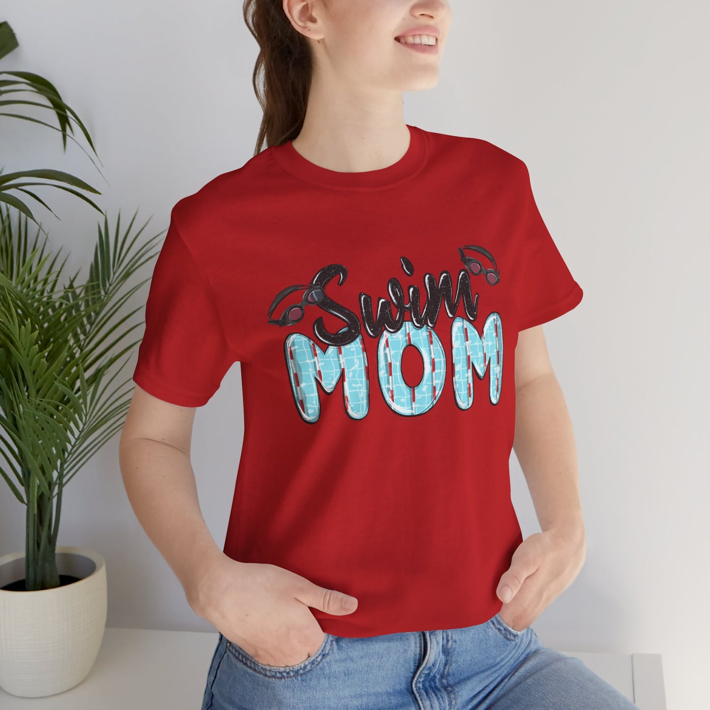 Swim Mom Unisex Jersey Tee - Perfect Gift for Aquatic Enthusiasts