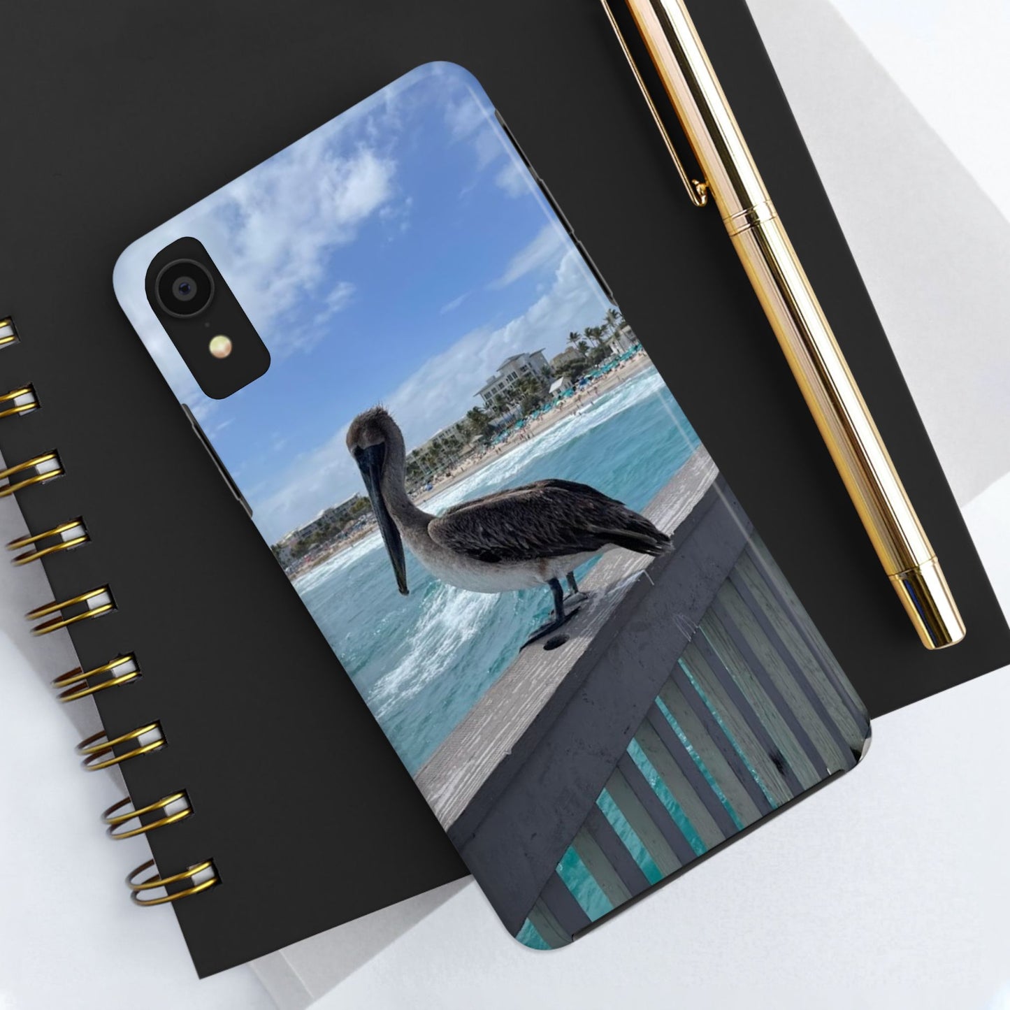 Coastal Pelican Tough Phone Cases - Durable Protection with Ocean Vibe