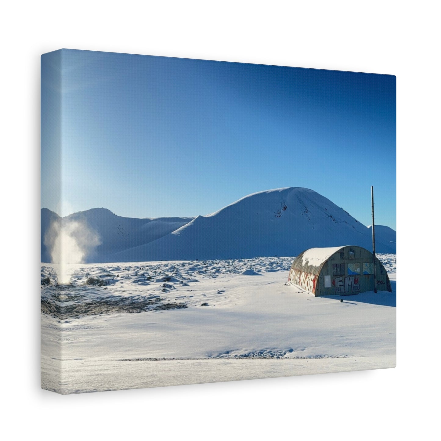 Snow-Covered Landscape Canvas Art - Stretched Matte Print
