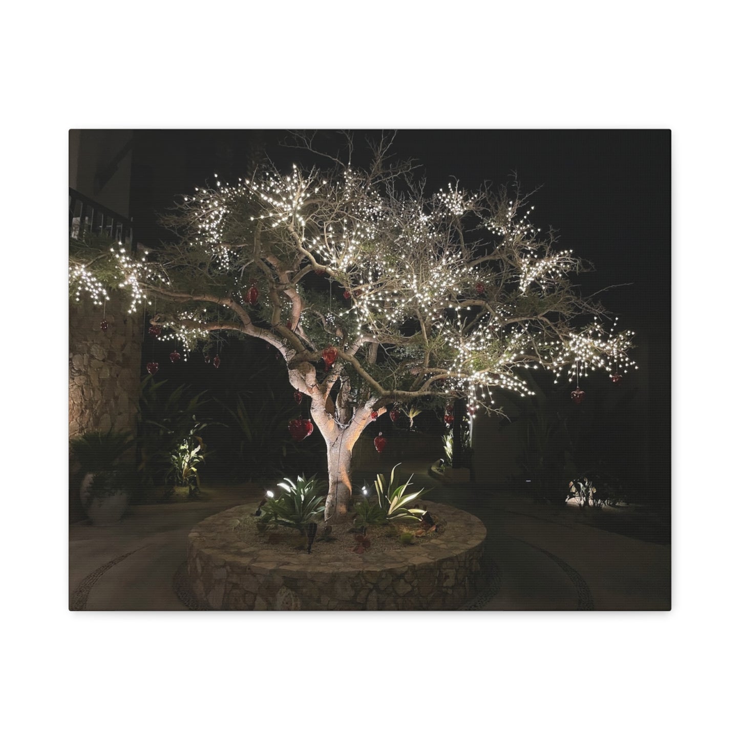 Holiday Canvas Art: Illuminated Tree Wall Decor