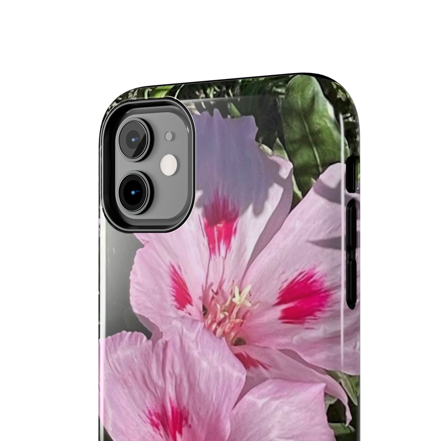 Vibrant Floral Tough Phone Case - Durable Protection with Stunning Pink Flowers