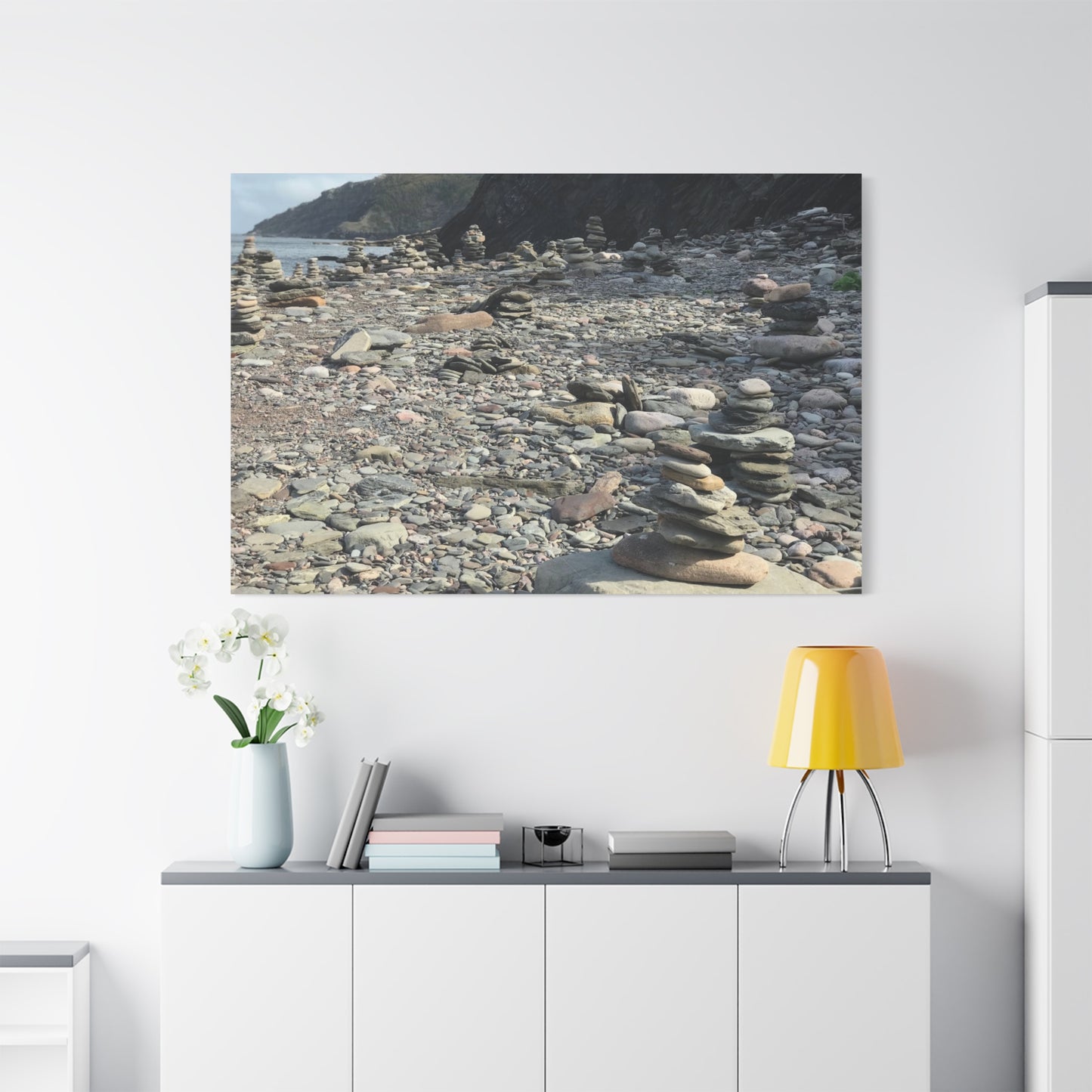 Peaceful Rock Stack Art Canvas - Nature-Inspired Wall Decor