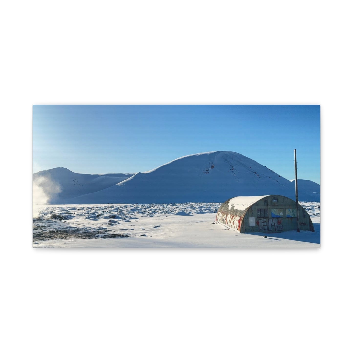 Snow-Covered Landscape Canvas Art - Stretched Matte Print