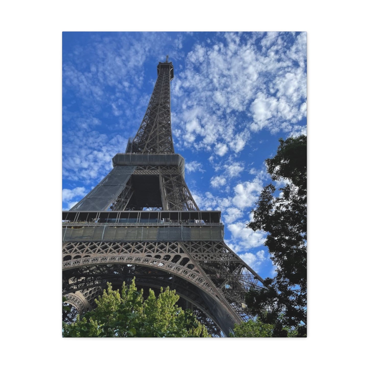 Eiffel Tower Canvas Wall Art – Stretched Matte Print for Paris Lovers