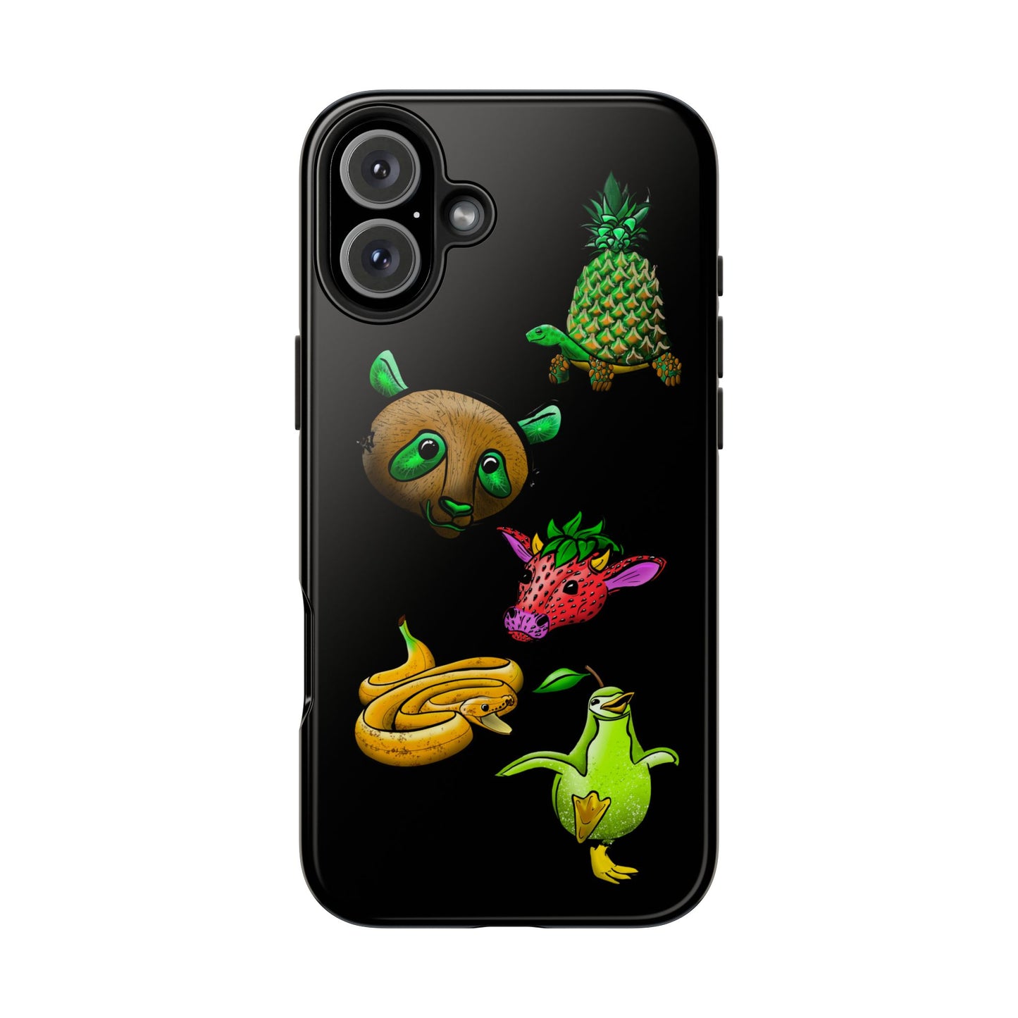 Colorful Animal Design Tough Phone Case - Unique Protection for Wildlife Lovers