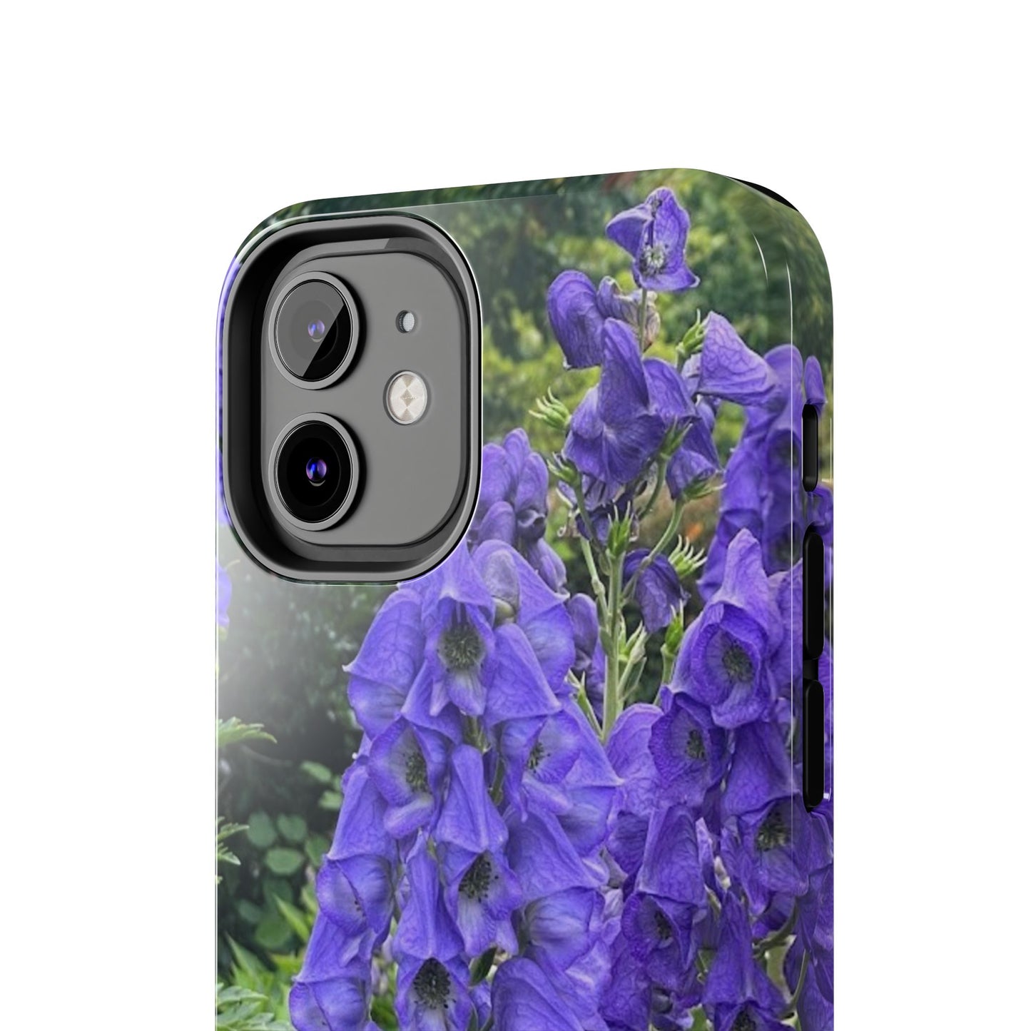 Elegant Floral Tough Phone Case - Purple Aconite Design