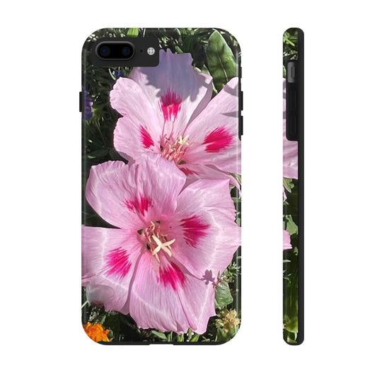 Vibrant Floral Tough Phone Case - Durable Protection with Stunning Pink Flowers
