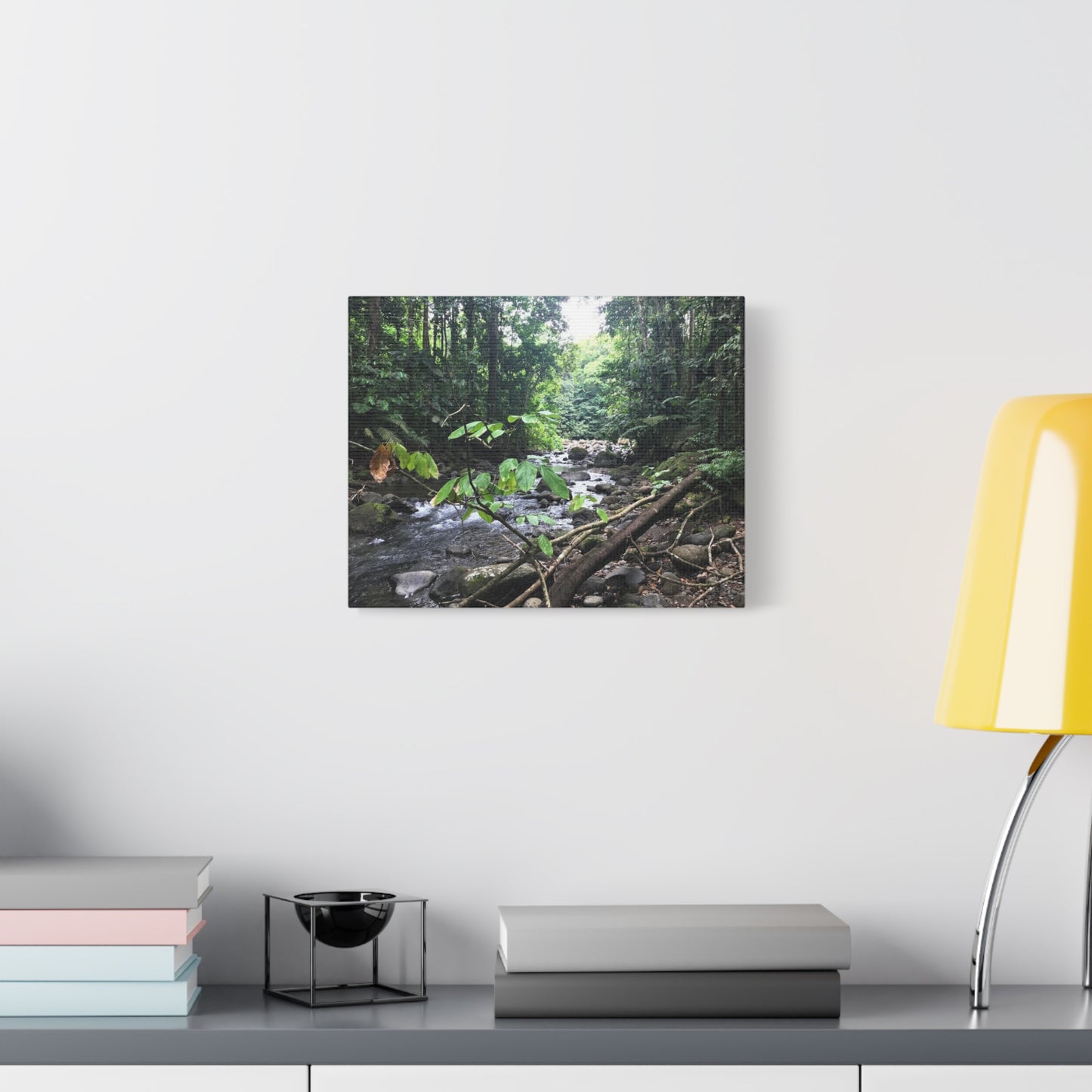 Nature-Inspired Matte Canvas Wall Art - Serene River Scene
