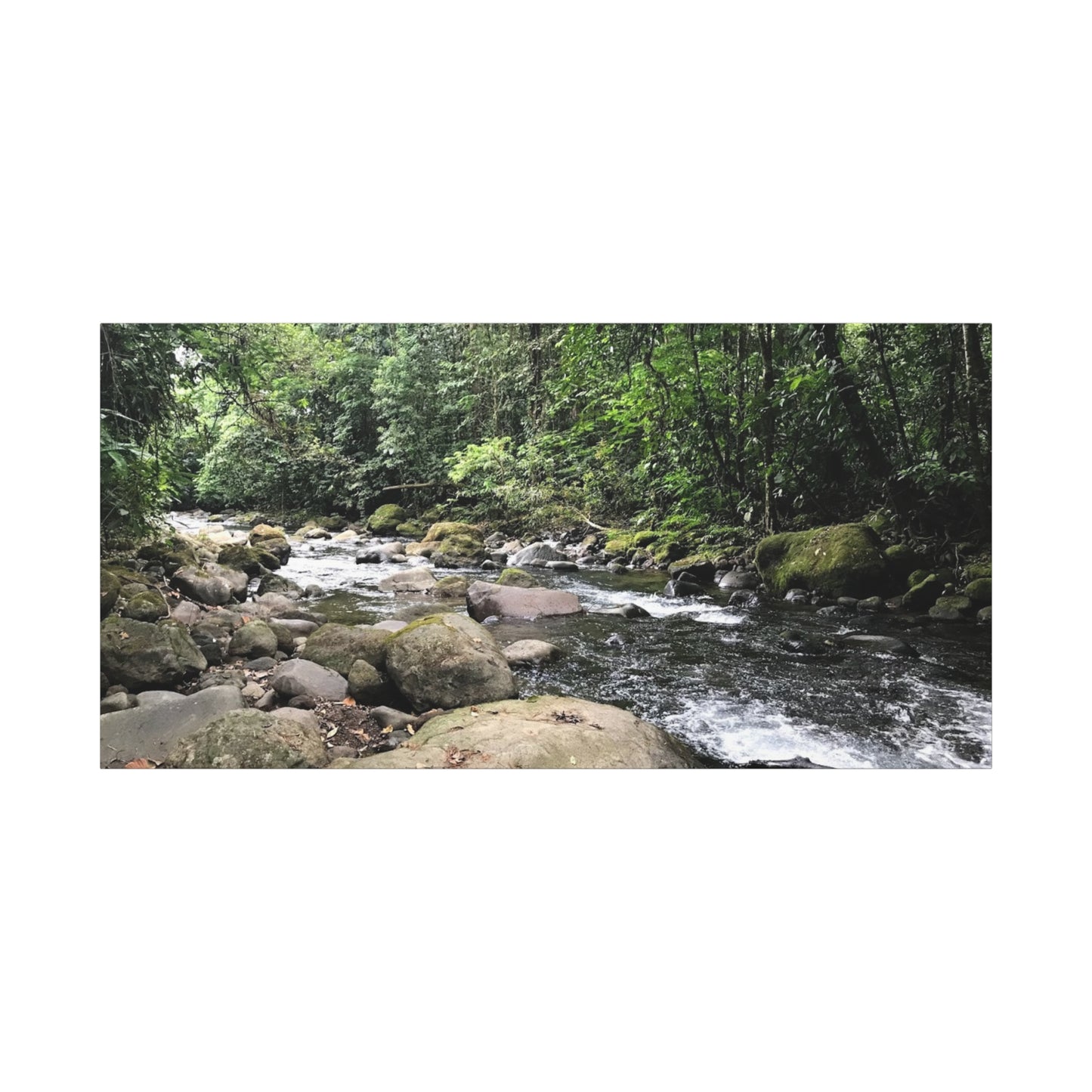 Serene Nature Canvas Wall Art – Tranquil River Landscape, 1.25" Stretched Print