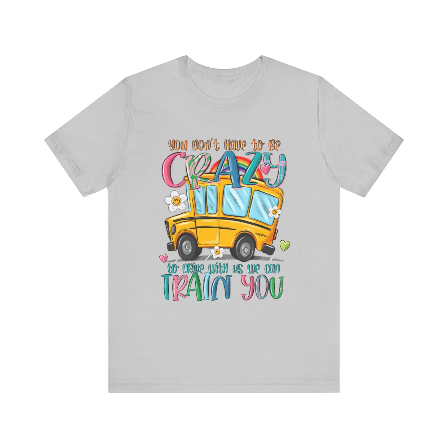 Crazy Train Unisex Jersey Tee - Fun & Whimsical Graphic T-Shirt for Bus Lovers