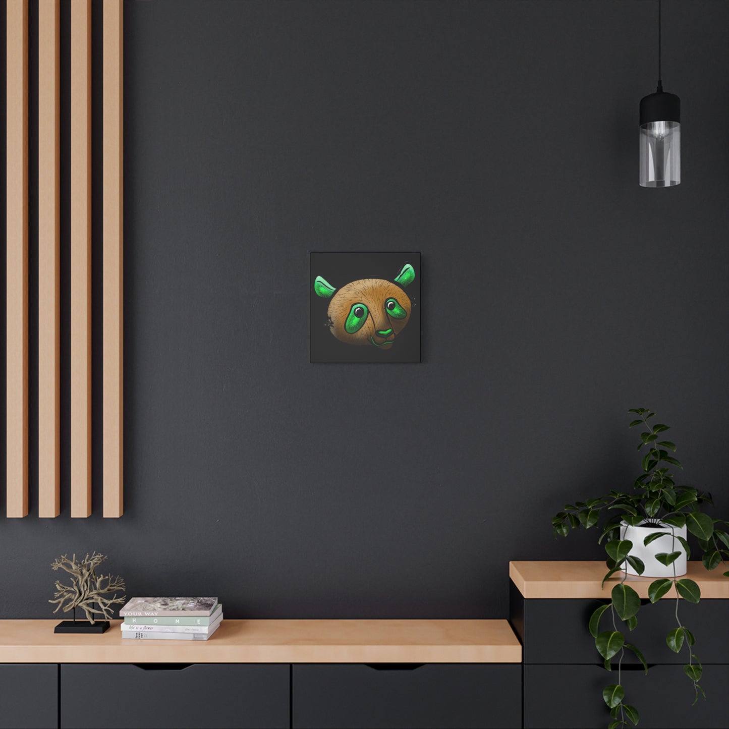 Whimsical Panda Wall Art - Vibrant Matte Canvas, 1.25 Inch