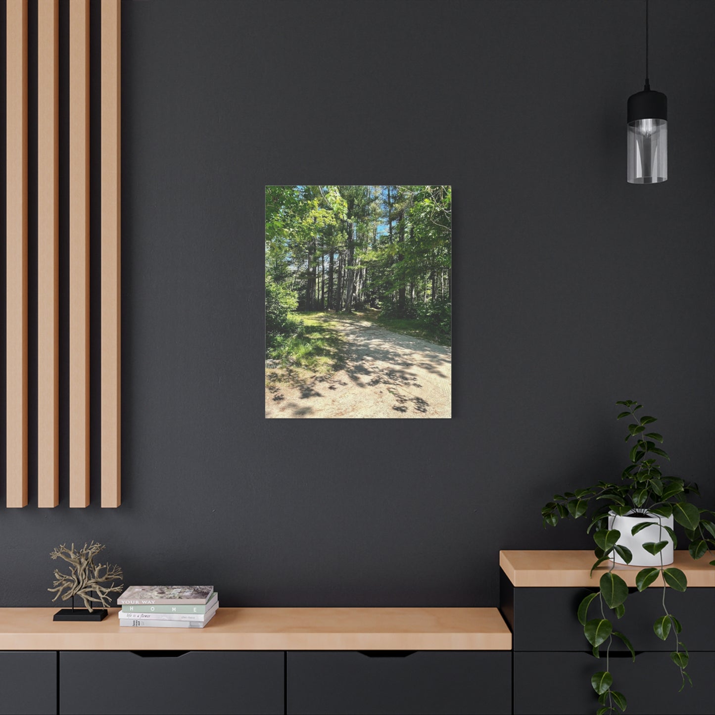 Serene Forest Path Canvas Wall Art - Tranquil Nature Decor for Home