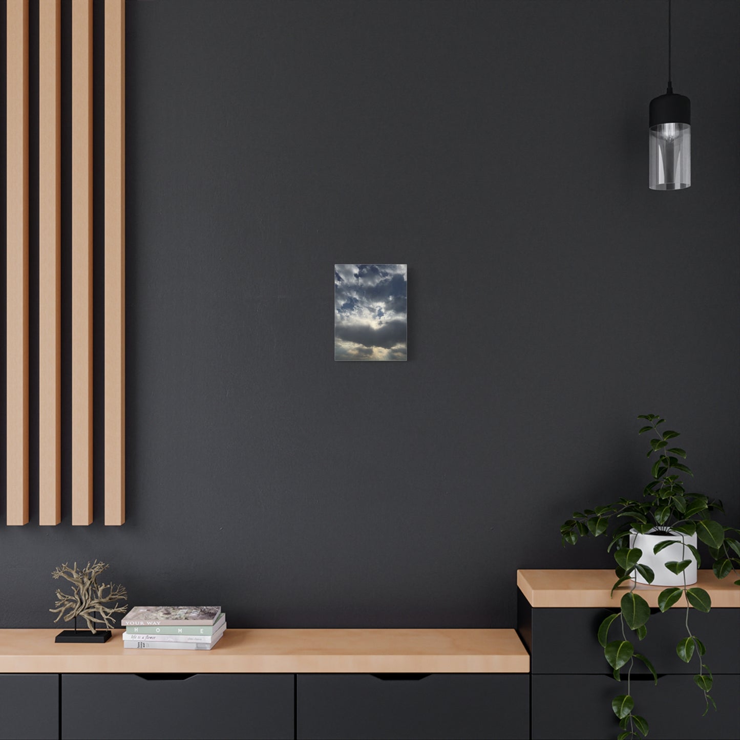 Cloudy Sky Canvas Art - Stretched Matte Wall Decor