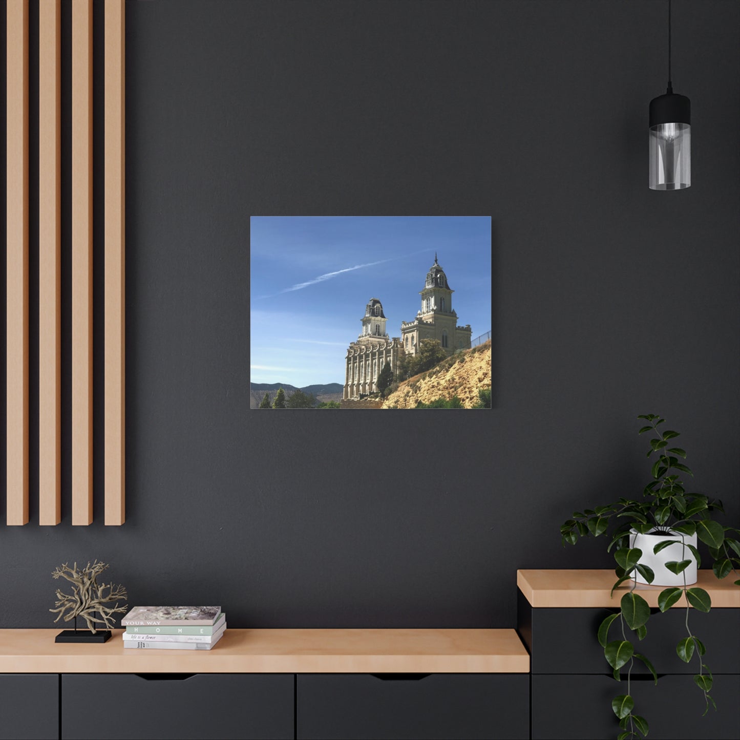 Stretched Matte Canvas Print of Historic Architecture Manti Temple LDS
