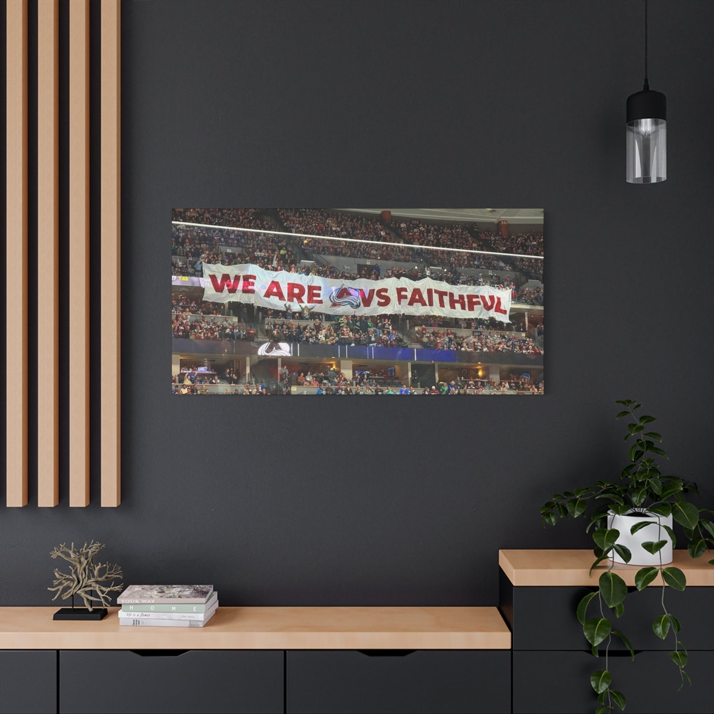 Stretched Canvas Wall Art - "We Are vs Faithful" - Colorado Avalanche - Ball Arena