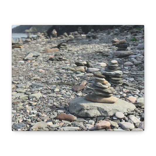 Serene Rock Balancing Canvas Art - 1.25" Matte Stretched Wall Décor