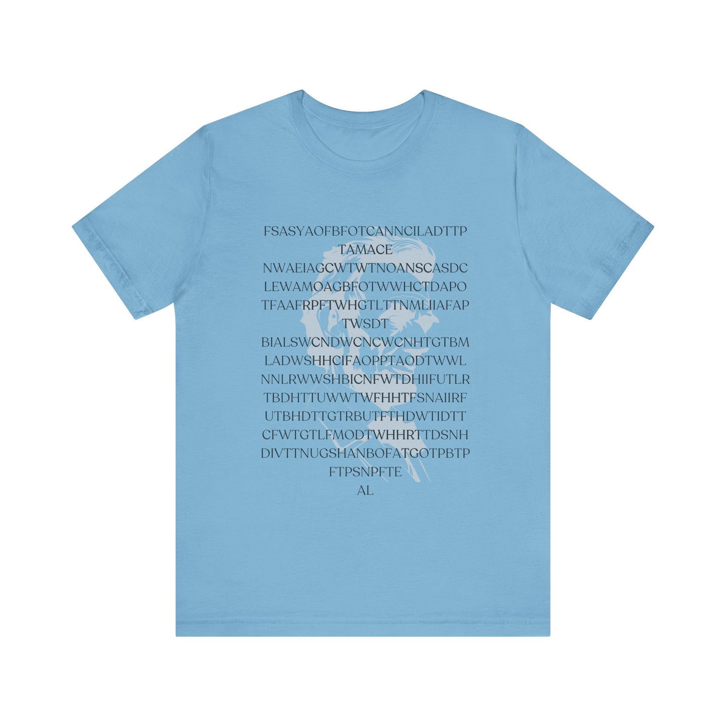 Lincoln's Gettysburg Address Unisex Jersey Short Sleeve Tee with Text Design