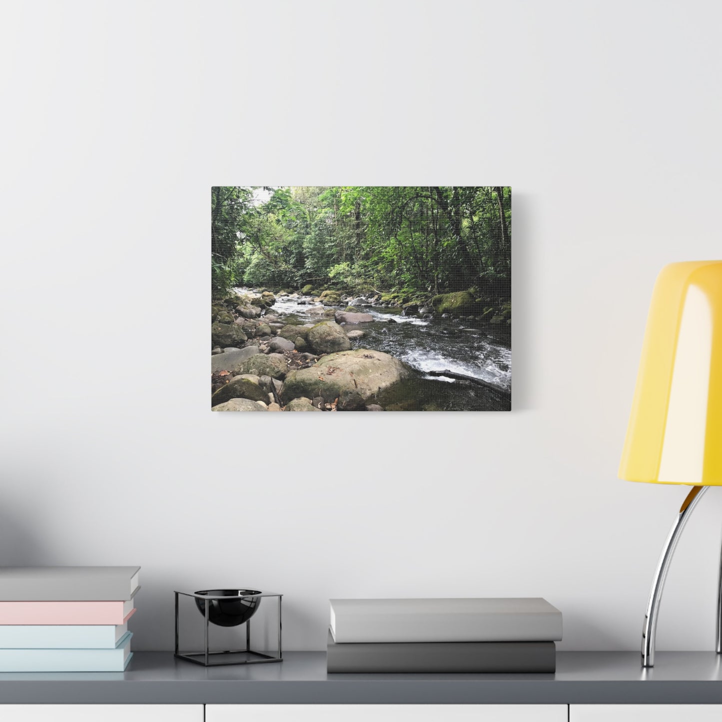 Serene Nature Canvas Wall Art – Tranquil River Landscape, 1.25" Stretched Print