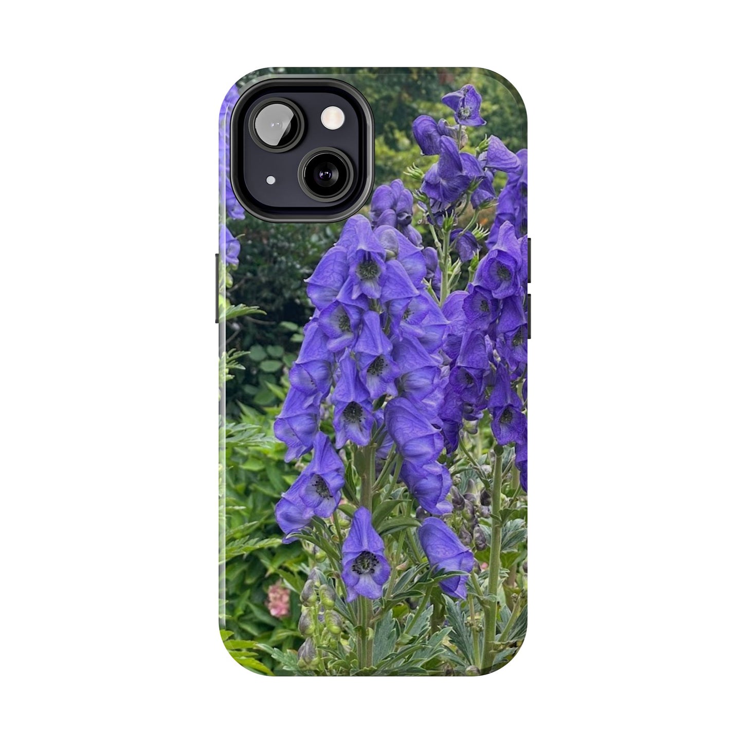 Elegant Floral Tough Phone Case - Purple Aconite Design
