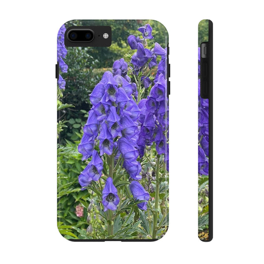 Elegant Floral Tough Phone Case - Purple Aconite Design