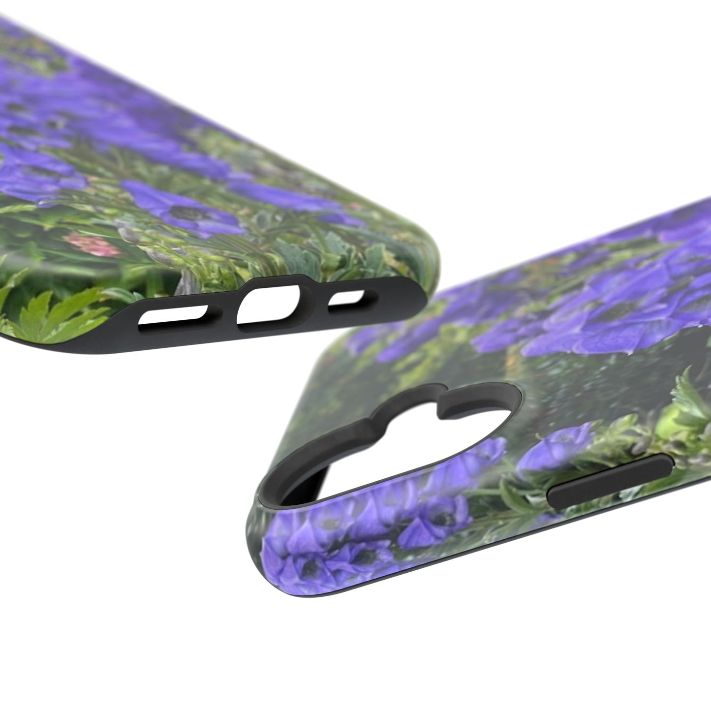 Floral Magnetic Tough Case - Vibrant Purple Flower Design for Resilience and Style