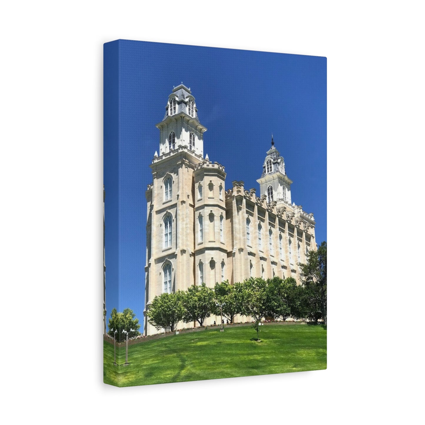 Matte Canvas Wall Art - Beautiful Architectural Print for Home Décor Manti Temple LDS
