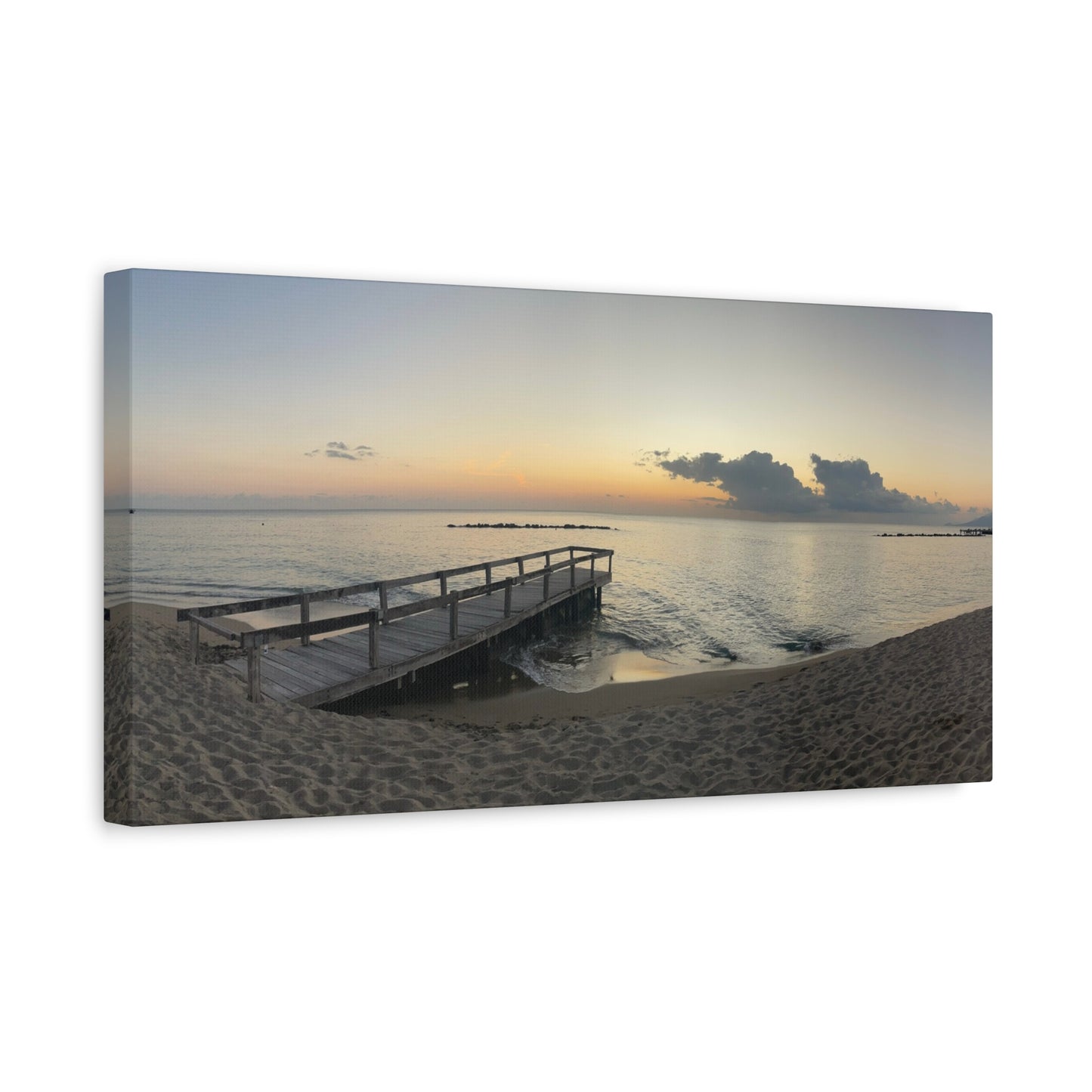 Serene Beach Sunset Canvas Wall Art