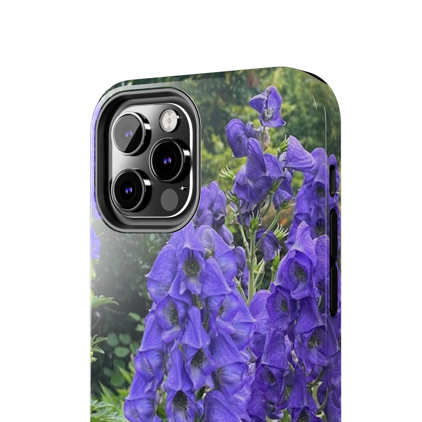Elegant Floral Tough Phone Case - Purple Aconite Design