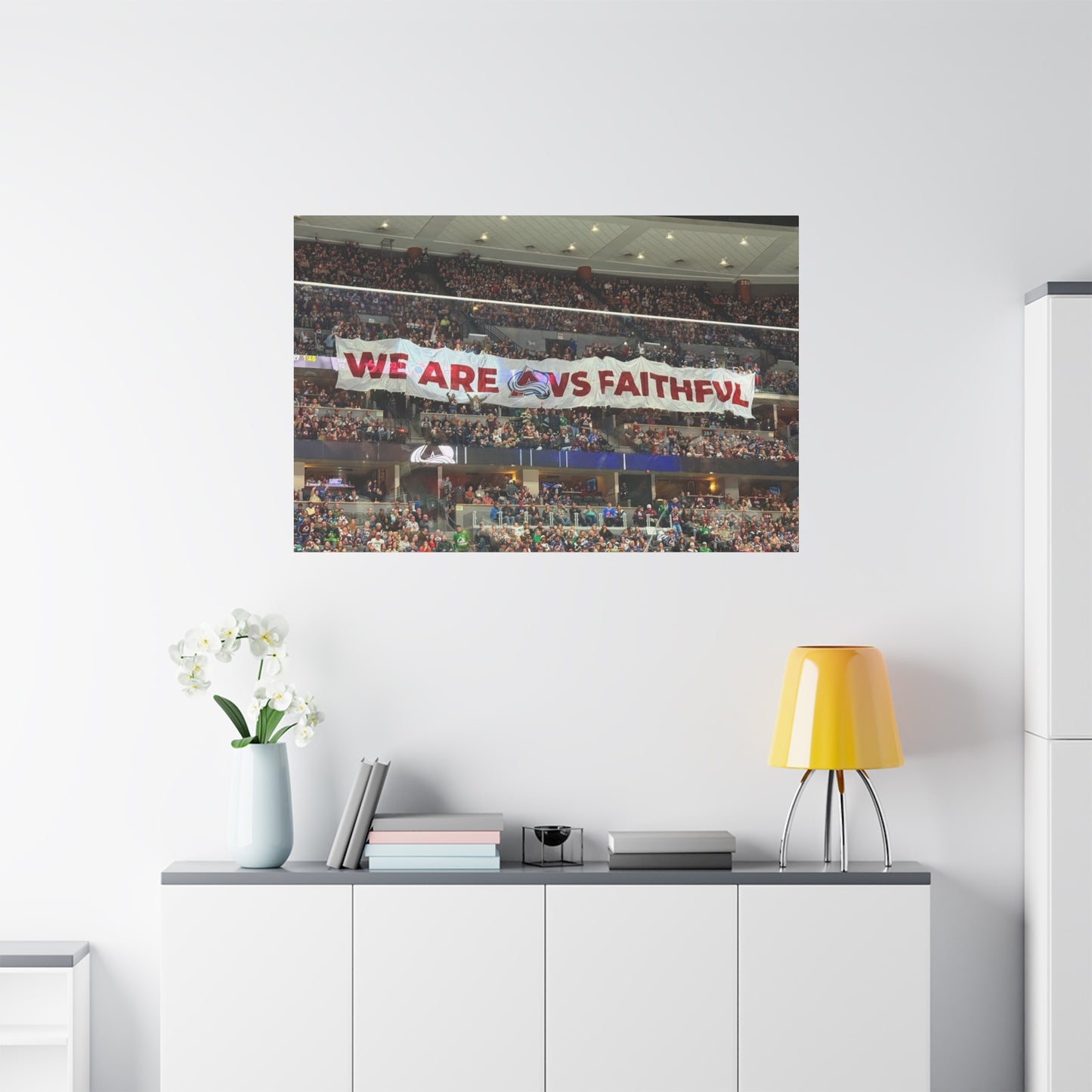 Stretched Canvas Wall Art - "We Are vs Faithful" - Colorado Avalanche - Ball Arena