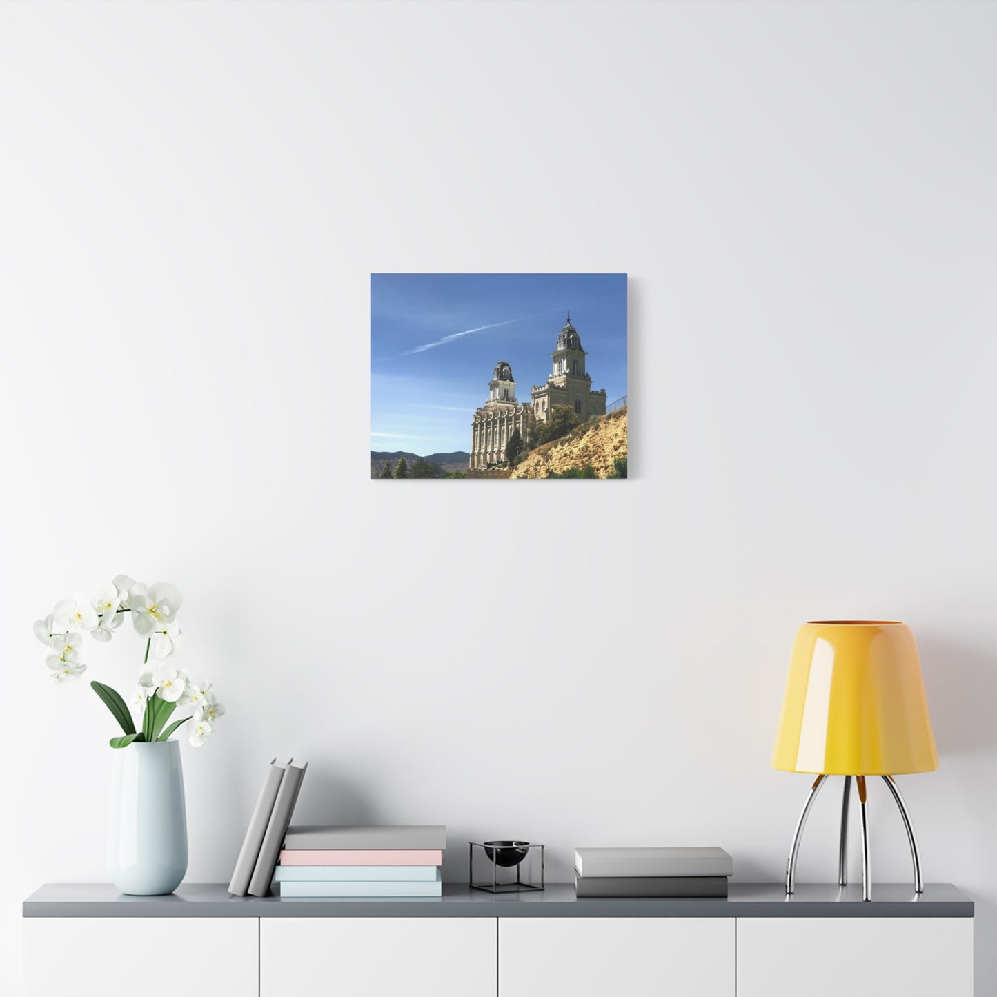 Stretched Matte Canvas Print of Historic Architecture Manti Temple LDS