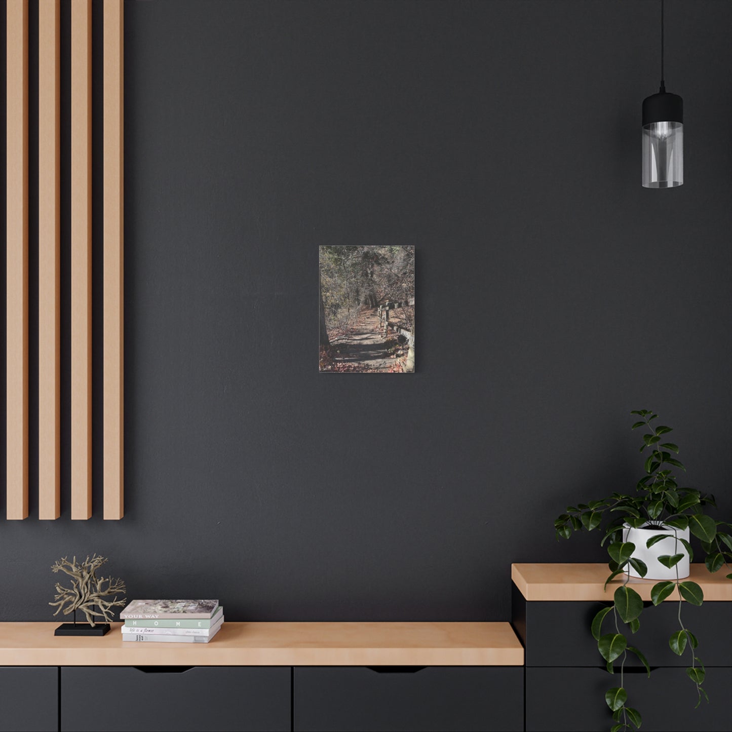 Nature Path Matte Canvas Wall Art - Tranquil Landscape Decor