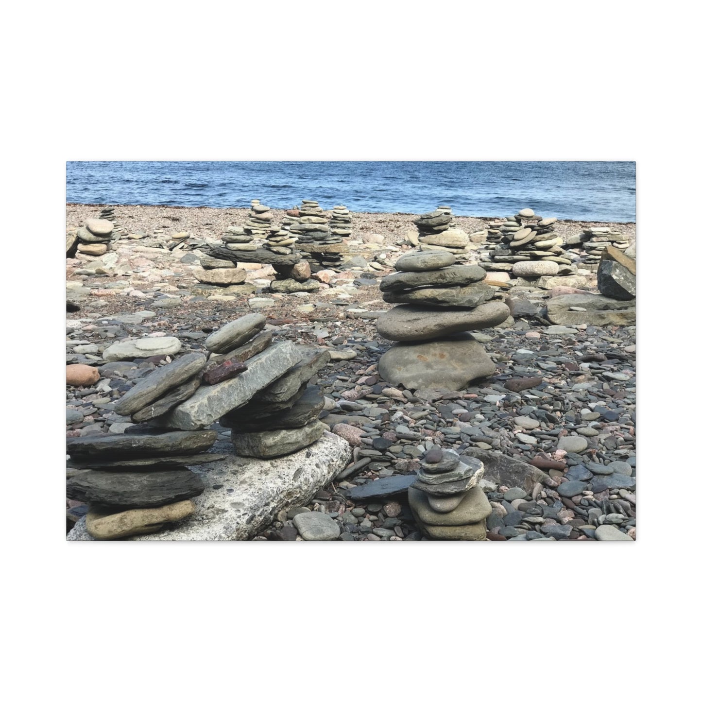 Tranquil Stone Stack Canvas Wall Art, Inspirational Home Decor, Serenity Gift, Nature Photography, Relaxing Living Room Art