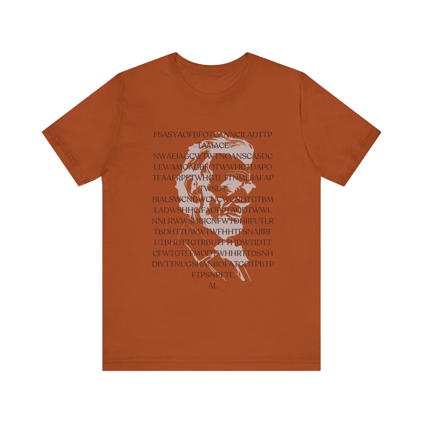 Lincoln's Gettysburg Address Unisex Jersey Short Sleeve Tee with Text Design