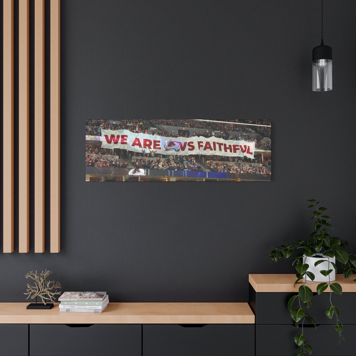 Stretched Canvas Wall Art - "We Are vs Faithful" - Colorado Avalanche - Ball Arena