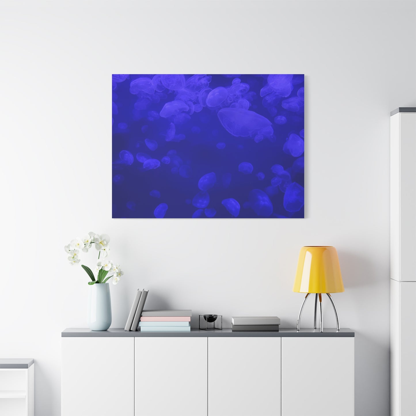 Jellyfish Watercolor Canvas Art - Ocean Theme Wall Decor