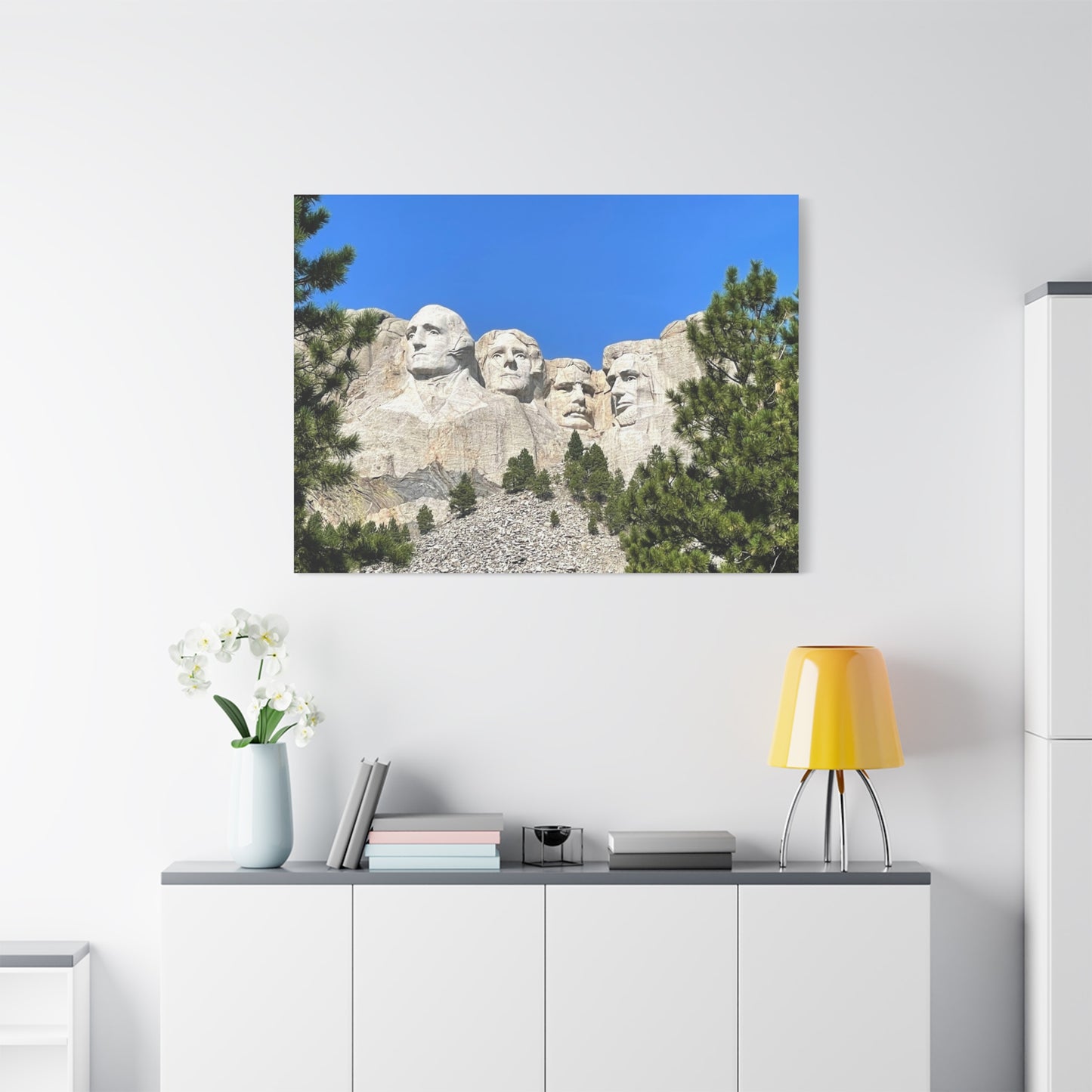 Rustic Mount Rushmore Canvas Art - Stretched Wall Decor
