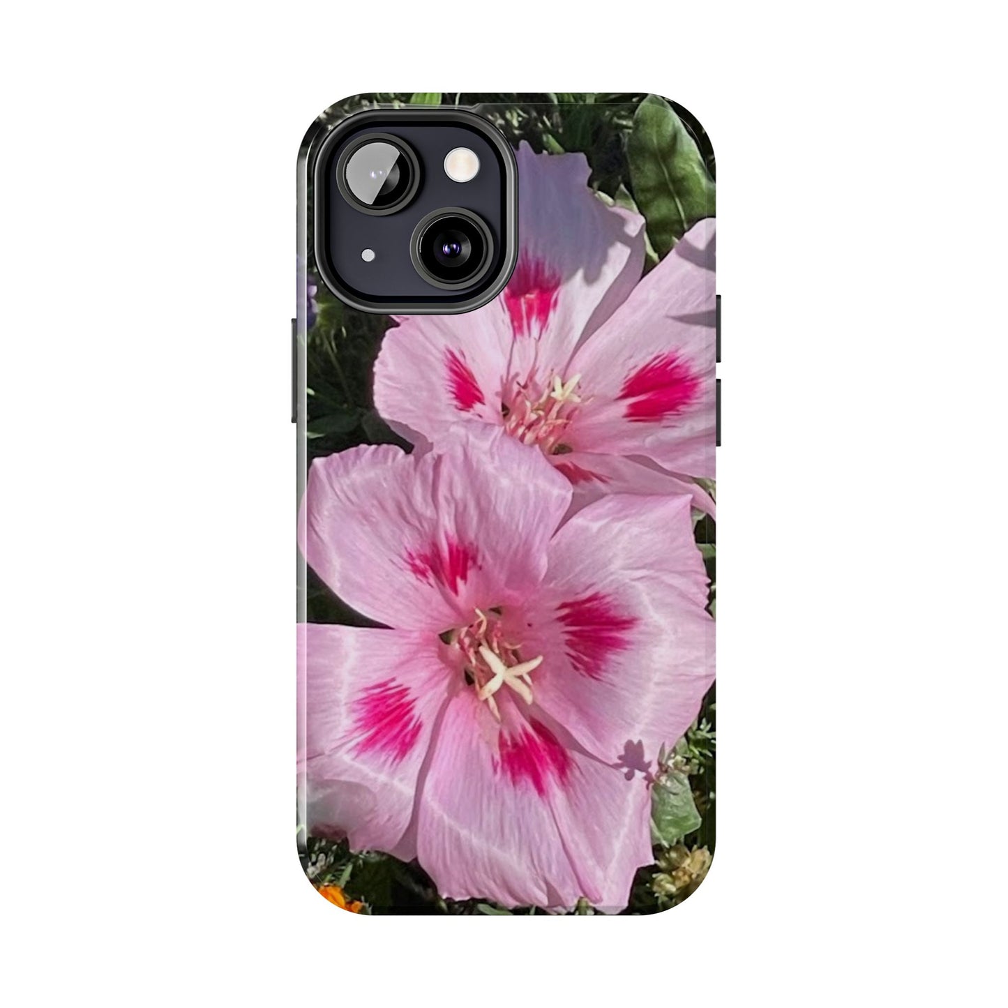 Vibrant Floral Tough Phone Case - Durable Protection with Stunning Pink Flowers