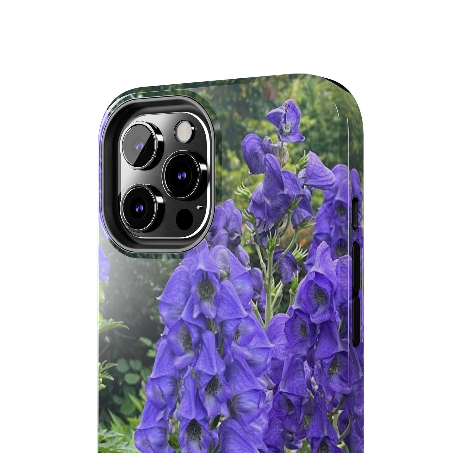 Elegant Floral Tough Phone Case - Purple Aconite Design