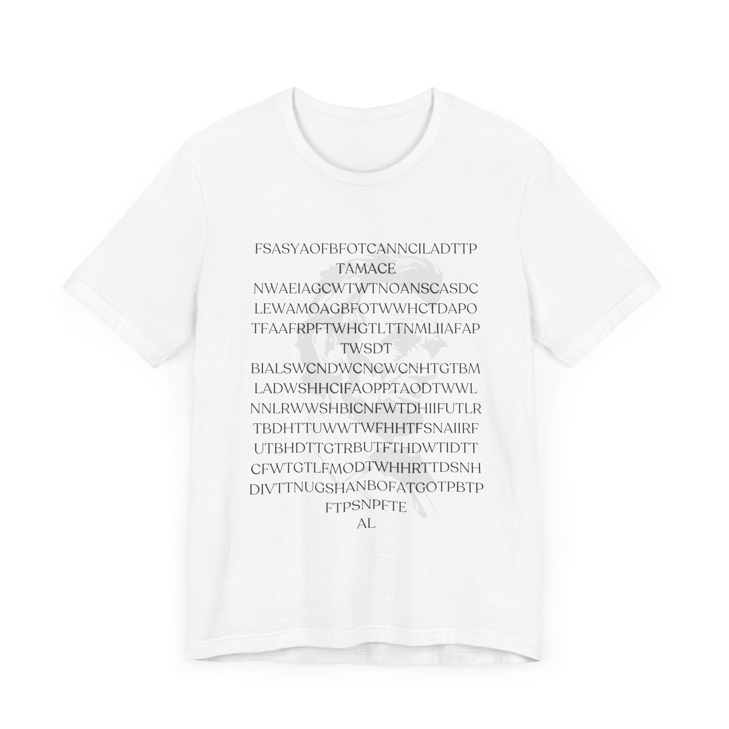 Lincoln's Gettysburg Address Unisex Jersey Short Sleeve Tee with Text Design
