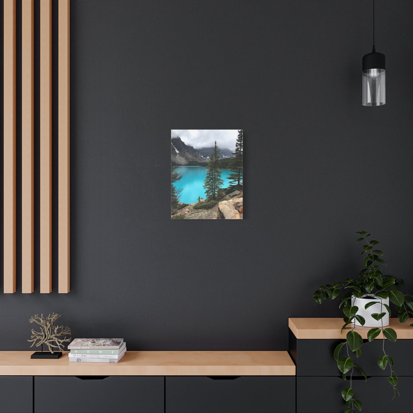 Nature Canvas Print - Tranquil Mountain Lake Art for Home Decor