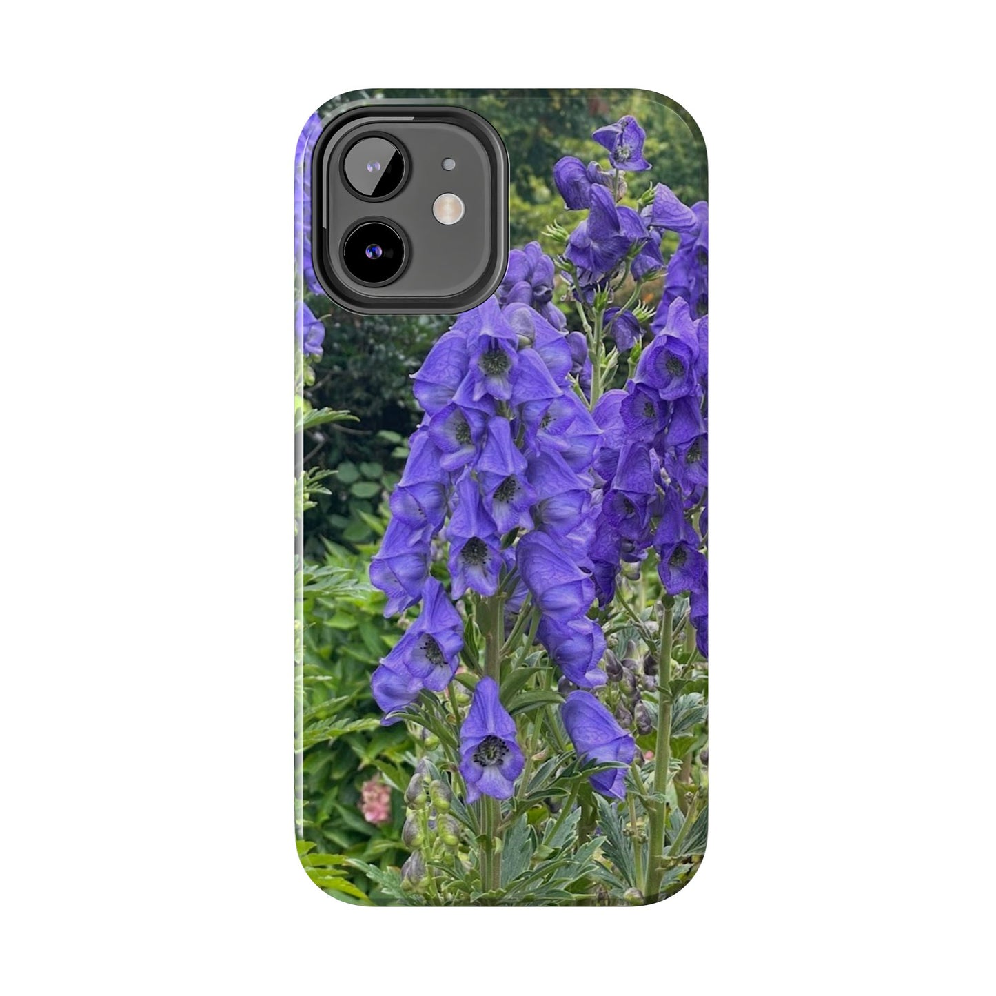 Elegant Floral Tough Phone Case - Purple Aconite Design